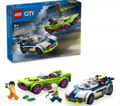 City Carro Da Policia E Muscle Car - Lego 60415