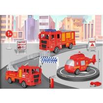 City Fire Truck Caminhões de Bombeiro com Partes Móveis!
