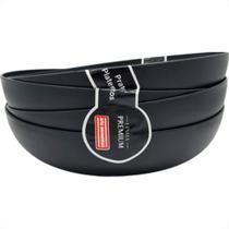 Cj.04 Pratos Sopa Preto 1.100Ml