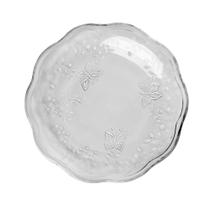 Cj 06 pratos sobremesa new butterfly cristal ecologico lyor