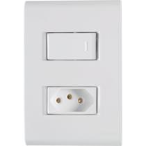 Cj. 1 Interruptor Simples 10A/250V e 1 Tomada 2P+T 20A/250V Tramontina Liz