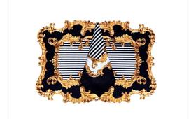 Cj 12 peças Jogo americano e guardanapos arabescos