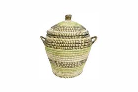 Cj 2 cesto decorativo com tampa david jungle Cj 2 cesto decorativo com tampa david jungle