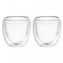 Cj 2 Copos de Café de Vidro Borossilicato Gomos 80ml - Wolff Cj 2 Copos de Café de Vidro Borossilicato Gomos 80ml - Wolff