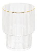 Cj 2 Copos De Cristal C/borda Dourada Lines 220ml Wolff Cj 2 Copos De Cristal C/borda Dourada Lines 220ml Wolff