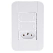 Cj 2 Interruptores Paralelo 1 Tomada 20A 2p+t Branco TABLET