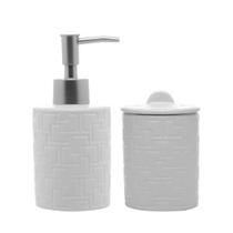 Cj 2 peças para banheiro de ceramica branco
