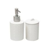 Cj 2 pecas para banheiro de ceramica point branco