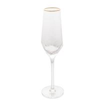 Cj.2 Taças Champagne de Cristal com Borda Dourada Taj 300ml Cj.2 Taças Champagne de Cristal com Borda Dourada Taj 300ml