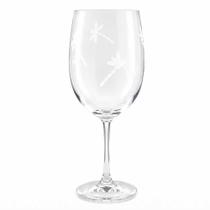 Cj.2 Taças p/Água em Vidro c/Lapidação Libélula 600ml TUUT Cj.2 Taças p/Água em Vidro c/Lapidação Libélula 600ml TUUT