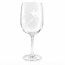 Cj.2 Taças p/Vinho em Vidro c/Lapidação Libélula 450ml TUUT Cj.2 Taças p/Vinho em Vidro c/Lapidação Libélula 450ml TUUT