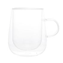 Cj.2 Xícaras p/Cafe e Chá Dupla Parede de Vidro 360ml