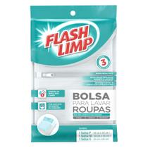 Cj. 3 Bolsas para Lavar Roupas Delicadas Flash Limp LAV7696