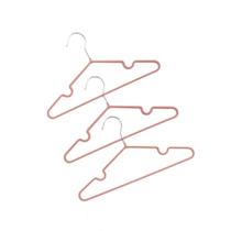 Cj 3 cabides infantis metal e pvc mini finesse - oikos rosa