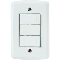 Cj. 3 Interruptor Simples 10a/250v Lux2 - TRAMONTINA Cj. 3 Interruptor Simples 10a/250v Lux2 - TRAMONTINA