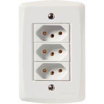 Cj 3 Tom. 2p+T 10a/250v Lux 2 - TRAMONTINA Cj 3 Tom. 2p+T 10a/250v Lux 2 - TRAMONTINA