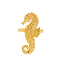Cj.4 Aneis P/Guardanapo Zinco Cavalo Marinho Dourado 6x4x4cm Cj.4 Aneis P/Guardanapo Zinco Cavalo Marinho Dourado 6x4x4cm