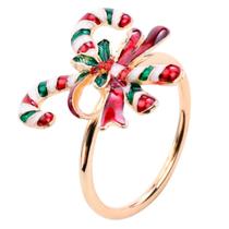 Cj.4 Aneis Porta Guardanapo de Metal Candy Cane Colors 4cm