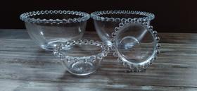 CJ 4 Bowls Cristal Pearl 2 medidas 2 de cada 9x4 e 14x8cm