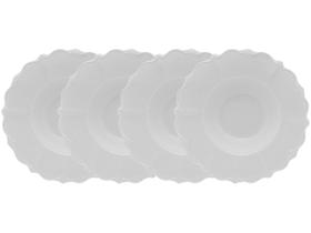 Cj.4 Pratos de Porcelana p/Massa Fancy Branco 23x5cm Wolff