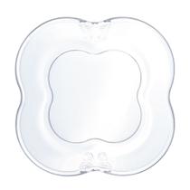 Cj 4 pratos para sobremesa de vidro butterfly 17cm