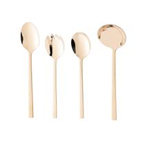 Cj.4 Talheres p/Servir em Aço Inox Firenze Champanhe Wolff