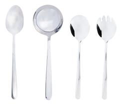Cj 4 talheres para servir de aco inox viena