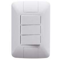 Cj 4x2 3 Interruptores Simpl 6A Br ARIA 57241070 TRAMONTINA Cj 4x2 3 Interruptores Simpl 6A Br ARIA 57241070 TRAMONTINA