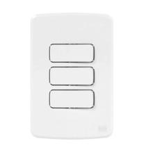 Cj 4x2 3 Interruptores Simples 250v Branco Composé WEG