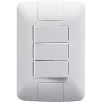 Cj 4x2 3 Interruptores Simples 6A 250V Branco Tramontina