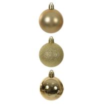 Cj 6 Bolas Mista Dourado 8cm Cj 6 Bolas Mista Dourado 8cm