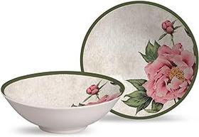 Cj 6 bowl decorado peonia 1o classific.