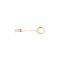 Cj 6 Colheres de Café de Zamac Crystal Dourado 11cm - Wolff