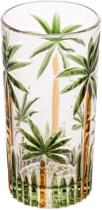 CJ 6 COPOS ALTOS CRISTAL DE CHUMBO PALM TREE HANDPAINT 360ml