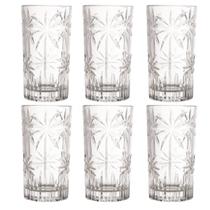 CJ 6 Copos Altos Cristal Palm Tree 360ml - Wolff