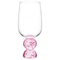 Cj. 6 Copos em Vidro Transparente c/ Base Esferas Rosa 500ml Cj. 6 Copos em Vidro Transparente c/ Base Esferas Rosa 500ml