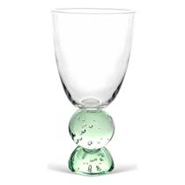 Cj. 6 Copos em Vidro Transparente c/ Base Esferas Verde 370ml Cj. 6 Copos em Vidro Transparente c/ Base Esferas Verde 370ml