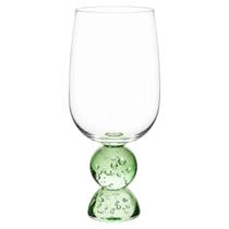 Cj. 6 Copos em Vidro Transparente c/ Base Esferas Verde 500ml