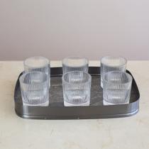 Cj 6 Copos Whisky Cristal Canelado - 300 ml Cj 6 Copos Whisky Cristal Canelado - 300 ml