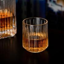 Cj. 6 Copos Whisky Vidro Canelado - 300 ml