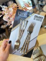 Cj 6 garfos aco inox p/mesa bambu elegant champanhe Cj 6 garfos aco inox p/mesa bambu elegant champanhe