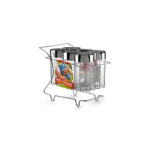 cj 6 Porta Condimentos Cromado carrinho arthi