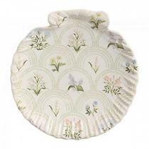 Cj.6 Pratos Rasos em Cerâmica Rose Shell 2 26cm Scalla