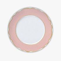 Cj.6 Pratos Sobremesa Porcelana Versa Royal Rose 22cm Germer