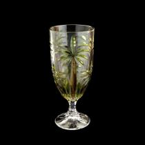 CJ 6 TA&CcedilAS DE CRISTAL DE CHUMBO PALM TREE HANDPAINT 450ML - Rojemac