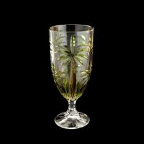 CJ 6 TA&CcedilAS DE CRISTAL DE CHUMBO PALM TREE HANDPAINT 450ML - Rojemac