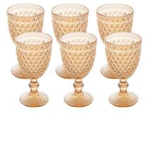 Cj 6 Taça Licor De Vidro Bico De Abacaxi Ambar 65Ml Cj 6 Taça Licor De Vidro Bico De Abacaxi Ambar 65Ml