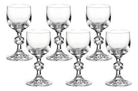 Cj 6 Taças Cristal Titanio Para Licor Cachaça 50ml Linha Claudia Bohemia