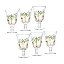Cj.6 Taças de Cristal Palm Hand Painting 240ml Lyor
