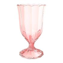 Cj.6 Taças p/Agua e Vinho em Vidro Peach Rosa 340ml Hauskraft